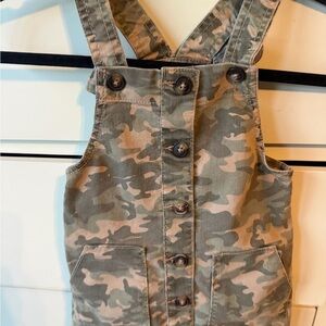 wonder nation Green Camo Overall Dress